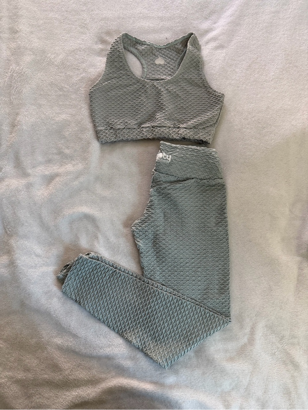 Booty by Brabants Textured Active Set - Sage Green